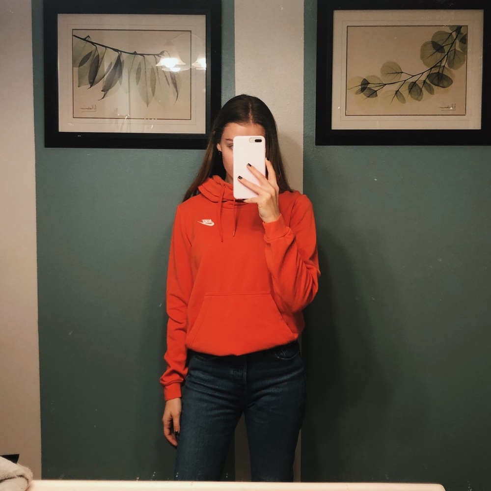 Bright Red Nike Sweatshirt S